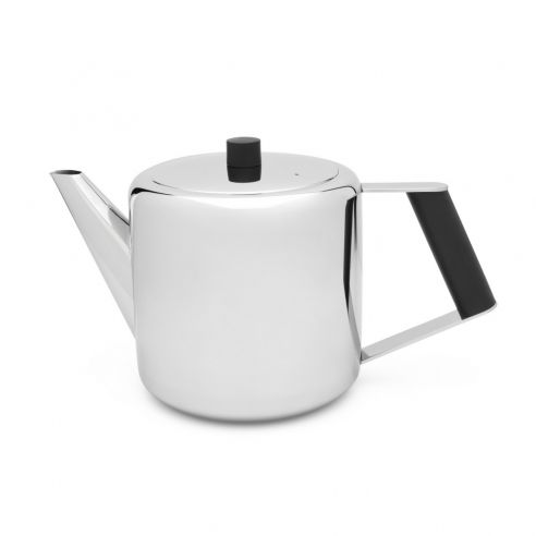 Bredemeijer Holland Bredemeijer Teapot Double Wall Duet Boston Design 1.1l In Polished Steel With Black Fittings