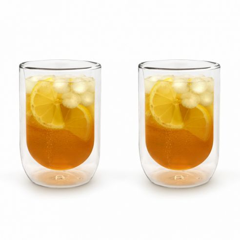 Bredemeijer Holland Bredemeijer Double Wall Glass Tumbler For Coffee Or Tea Small 290ml No Handle In A Set Of 2