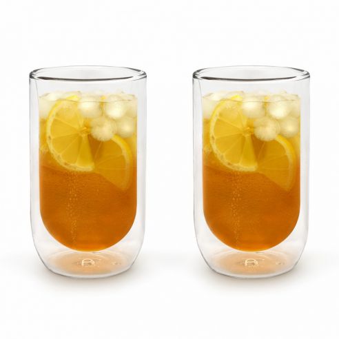Bredemeijer Holland Bredemeijer Double Wall Glass Tumbler For Coffee Or Tea Large 400ml No Handle In A Set Of 2