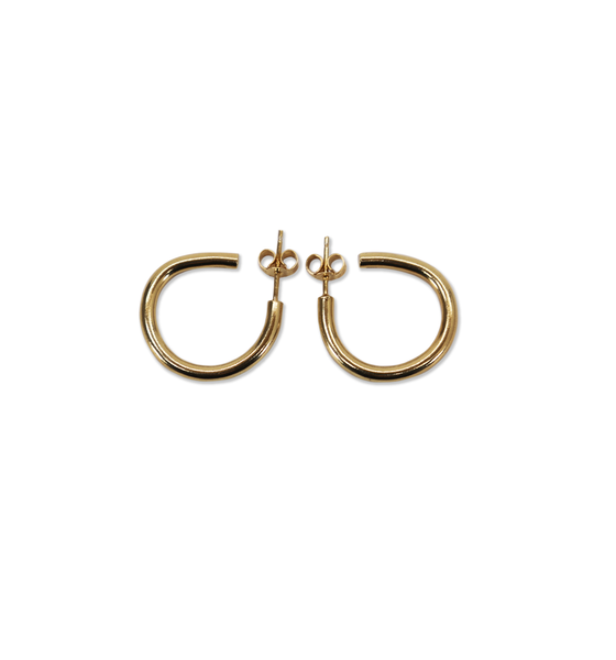 Lung Hoop Earrings Gold