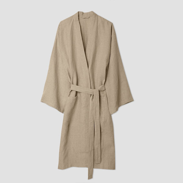 Oatmeal Linen Robe