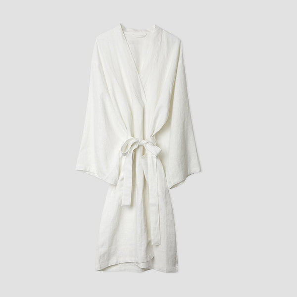 White Linen Robe