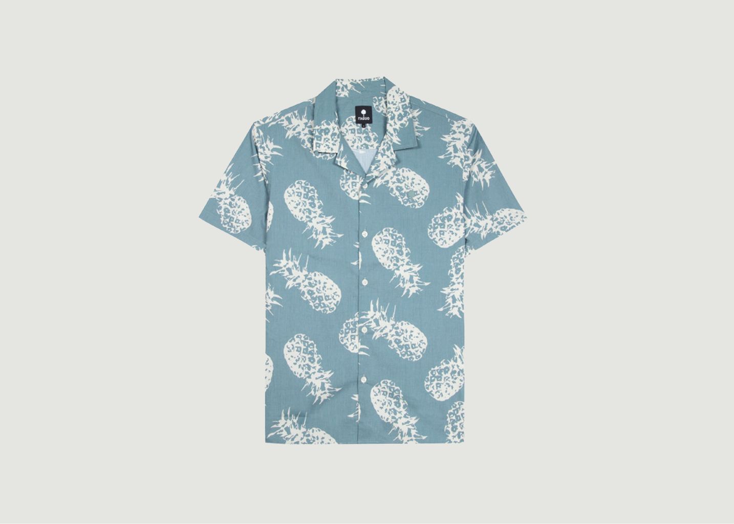 Vimy Pineapple Print Short Sleeve Shirt