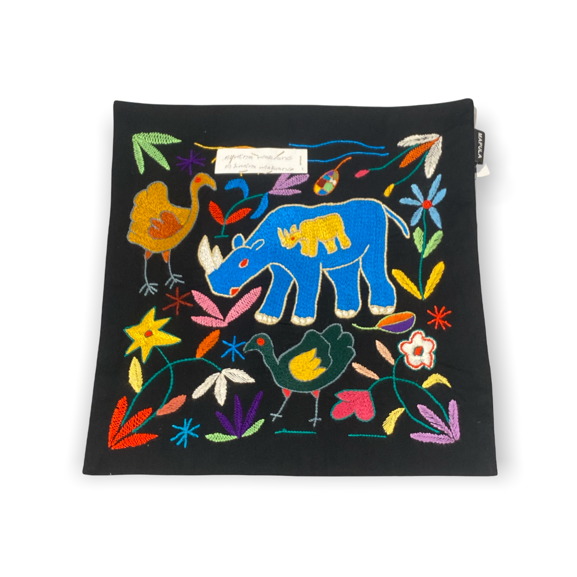 botanicalboysuk Mapula Embroidered Cushion 40x40 - South Africa