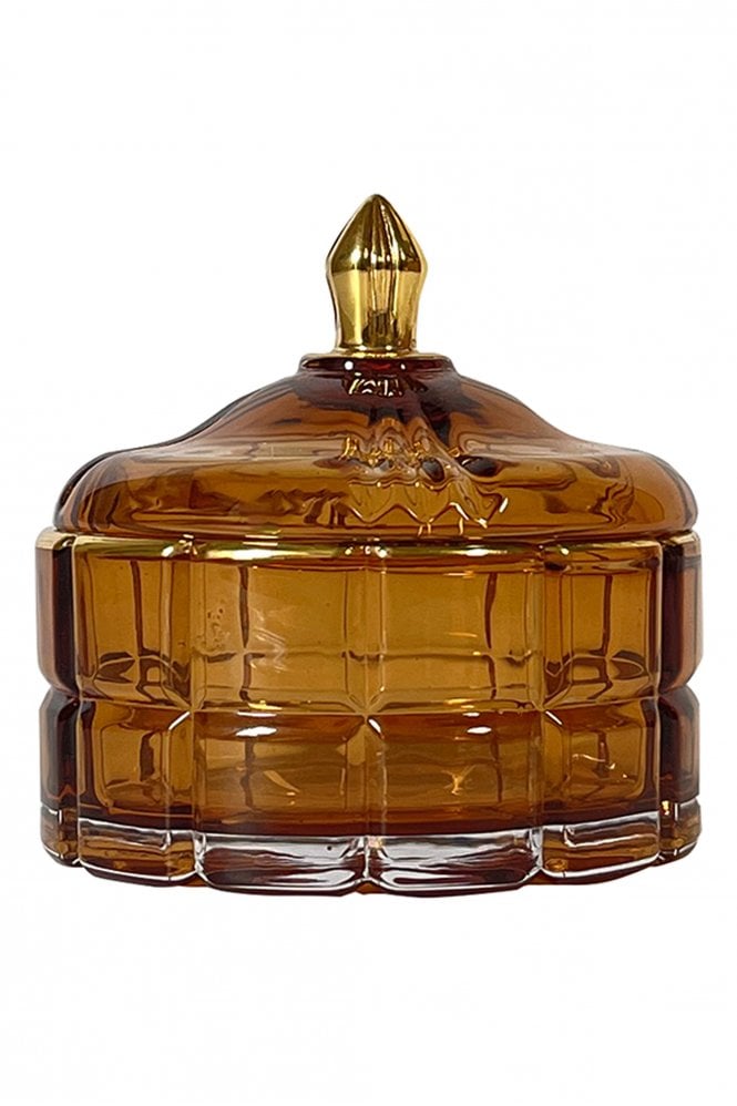 Vanilla Fly Glass Jar With Lid Wide In Ochre