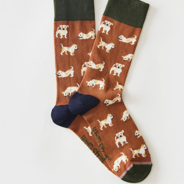 Ollie Dog Sock - Red Multi