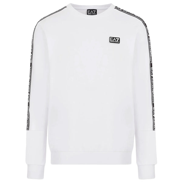 EA7 Tape Sleeve Crew Sweat - White