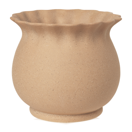Broste Copenhagen Ceramic Alexa Plant Pot Brown Sand Large