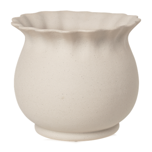 Broste Copenhagen Ceramic Alexa Plant Pot Grey Sand Large
