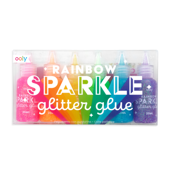 Ooly Rainbow Sparkle Glitter Glue - Set Of 6