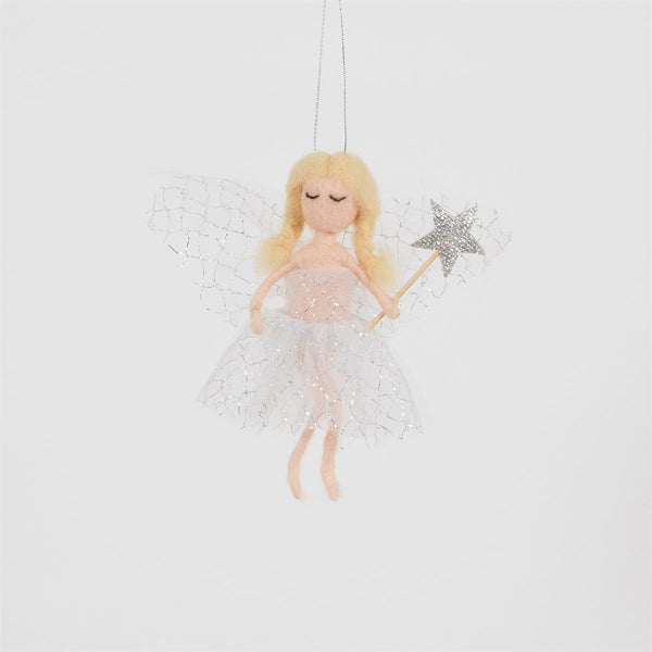 Sass & Belle  Fairy With Star Wand Felt Hanging Decoration