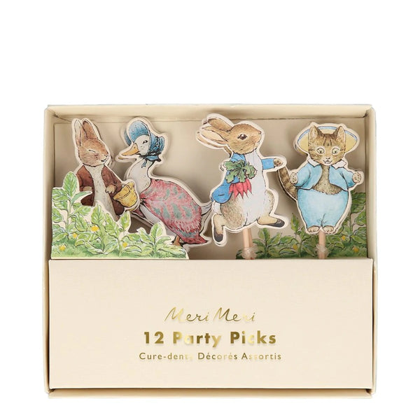 Meri Meri Peter Rabbit & Friends Party Picks Set Of 12