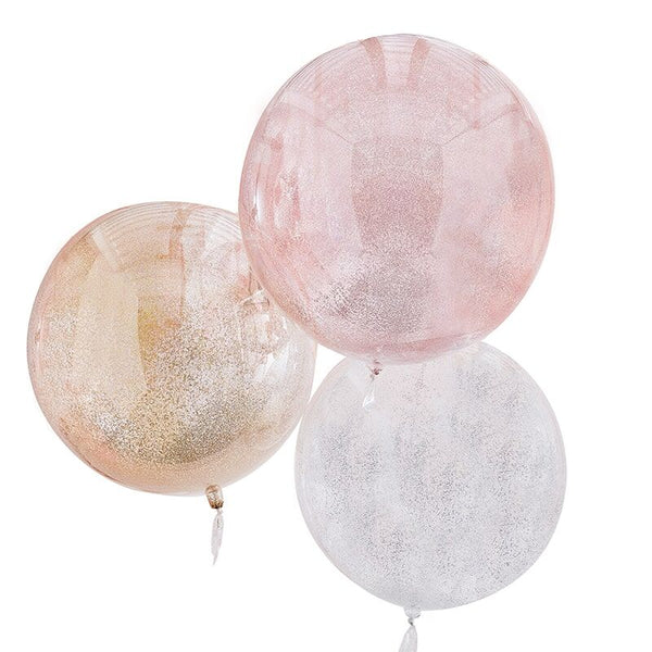 Gingerray Mixed Metallics Orb Glitter Balloons