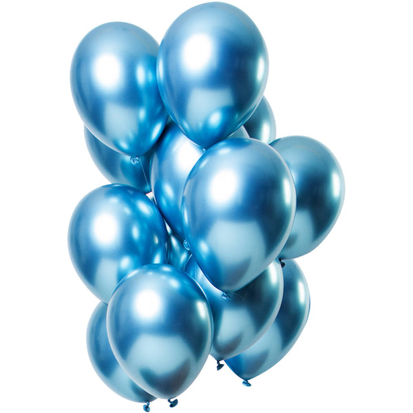 Folat Balloons Mirror Effect Blue 33cm - 12 Pieces