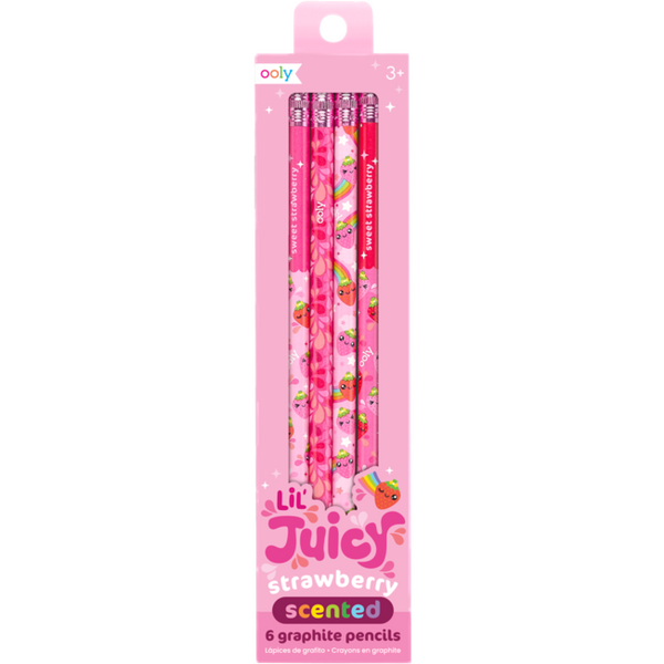 Ooly Lil Juicy Scented Graphite Pencils Set Of 6 – Strawberry