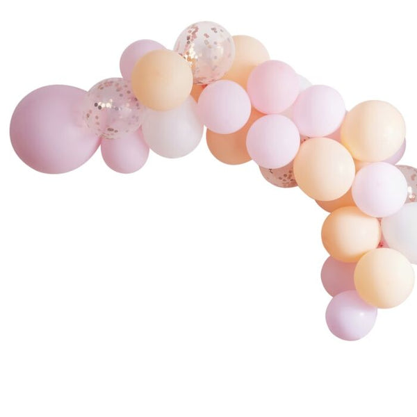 Gingerray Matte Peach And Pink Hen Party Balloon Arch Garland