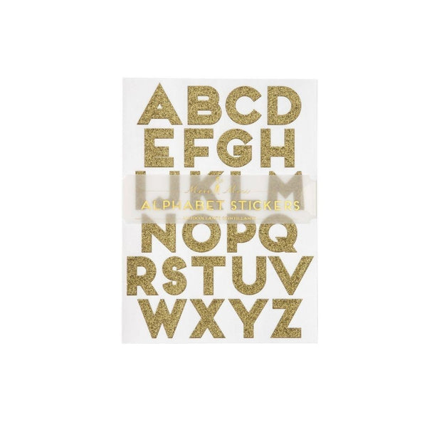 Meri Meri Gold Alphabet Glitter Sticker Sheets