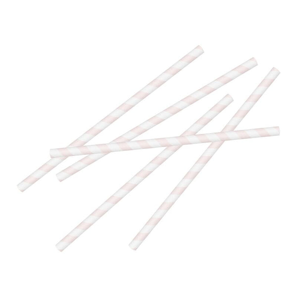 Meri Meri Pink Stripe Paper Straws