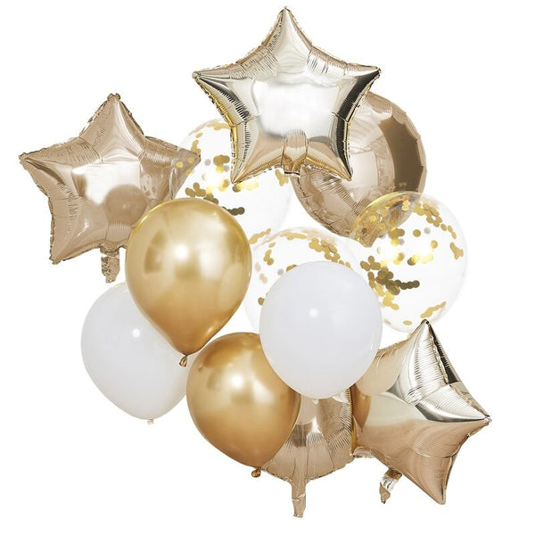 Gingerray Metallic Gold Balloons Bundl