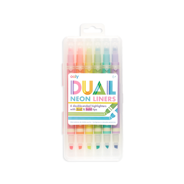Ooly Dual Liner Double-Ended Neon Highlighters