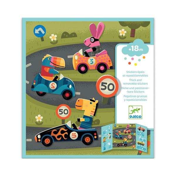 Djeco  Repositionable Stickers - Cars