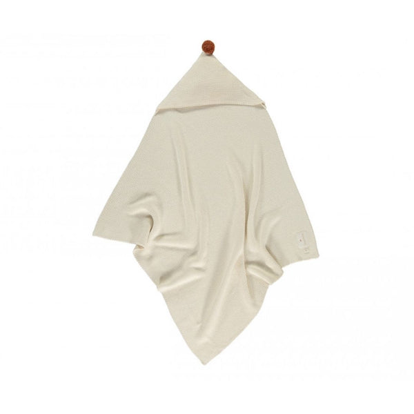 So Natural Knitted Baby Cape - Natural