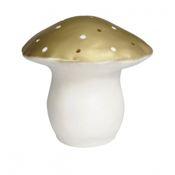 Vintage Gold Large Toadstool Lamp