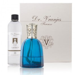 Gift Box Lamparfum in Blue Glass Capri Classic Cap Top 500ml