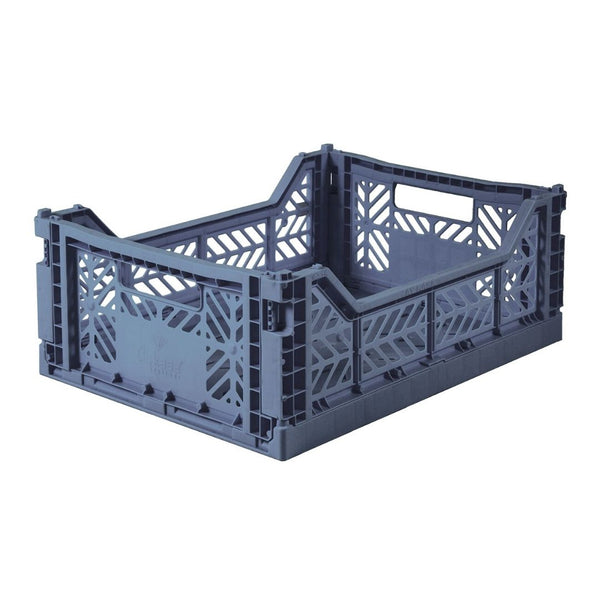 Medium Folding Storage Crate: Cobalt Blue