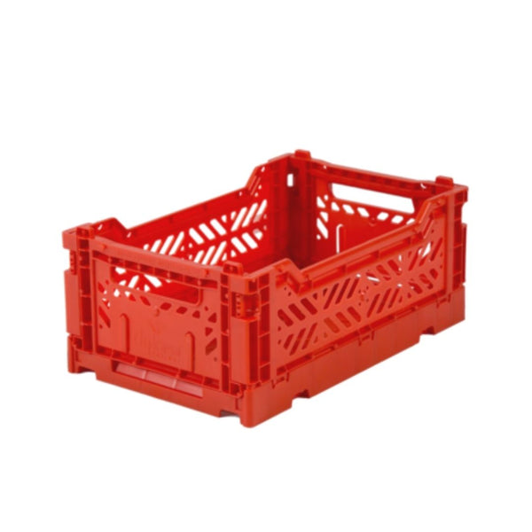 AYKASA Small Folding Storage Crate: Red