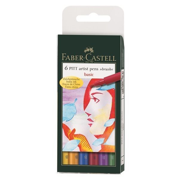 Faber Castell  Set 6 Pitt Artist Pen - Colori Base