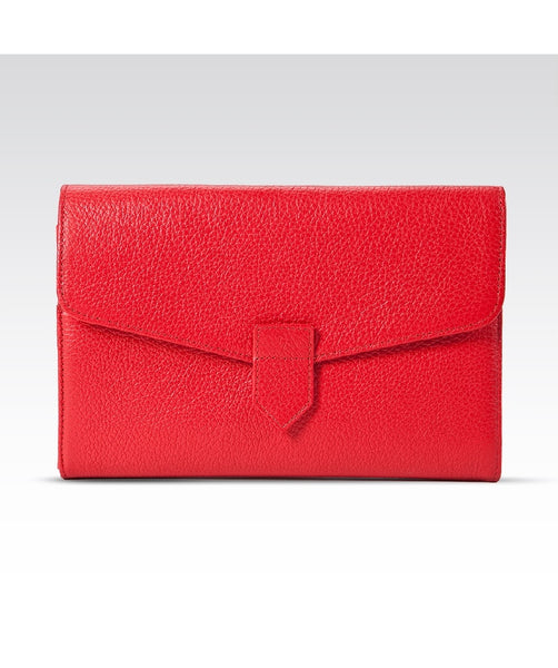 Red travel leather envelope