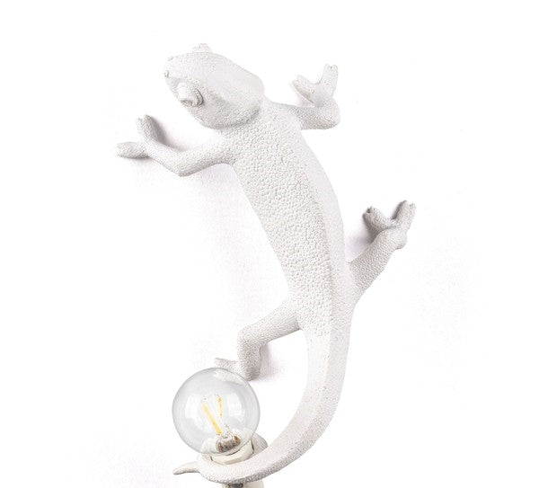 Seletti Lampada In Resina Chameleon Lamp Left Going Up White Art 15092