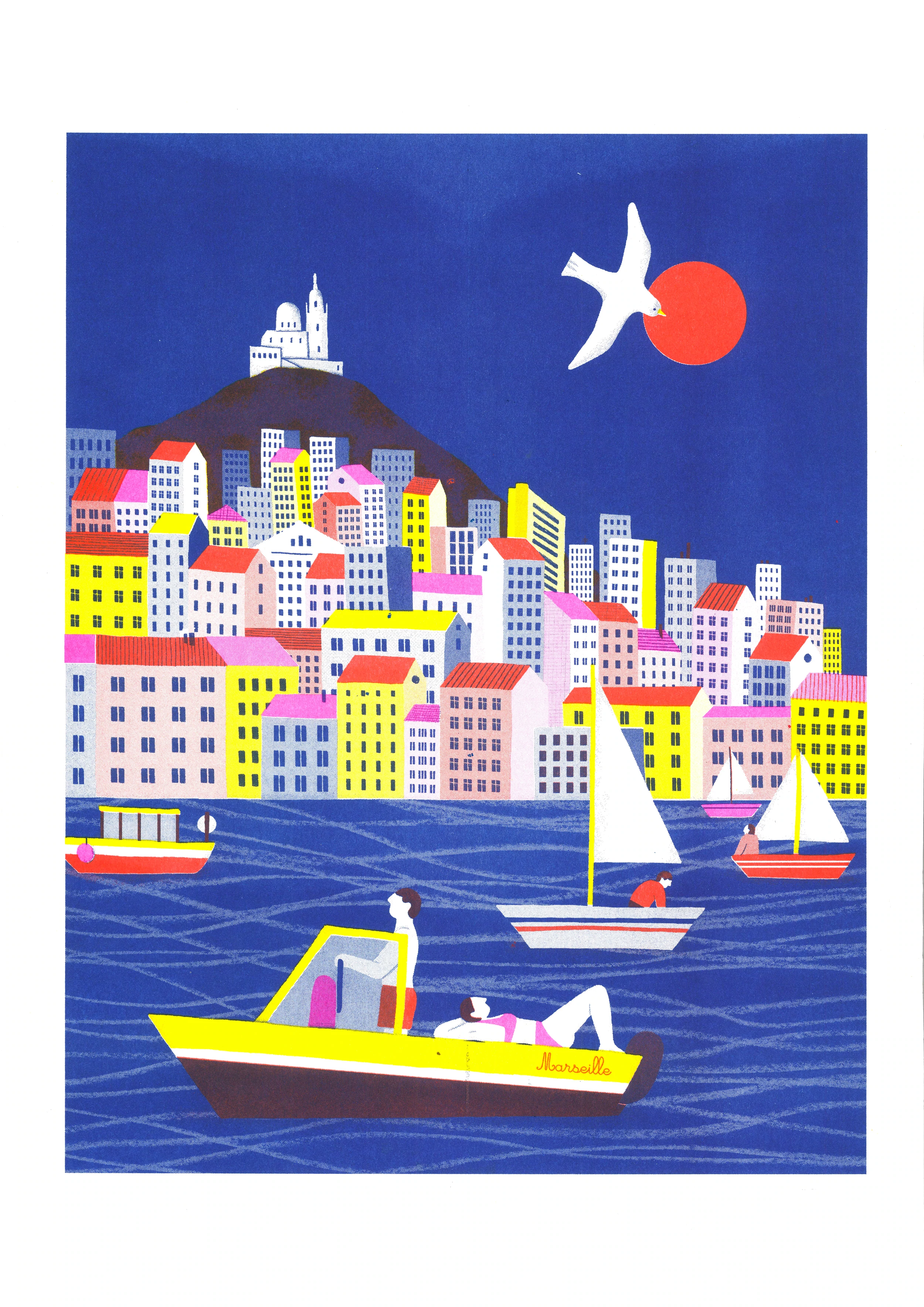 Kiblind Popy Matigot - Marseille Print 29,7 x 42 cm