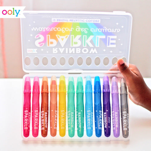 Rainbow Sparkle Metallic Gel Crayons