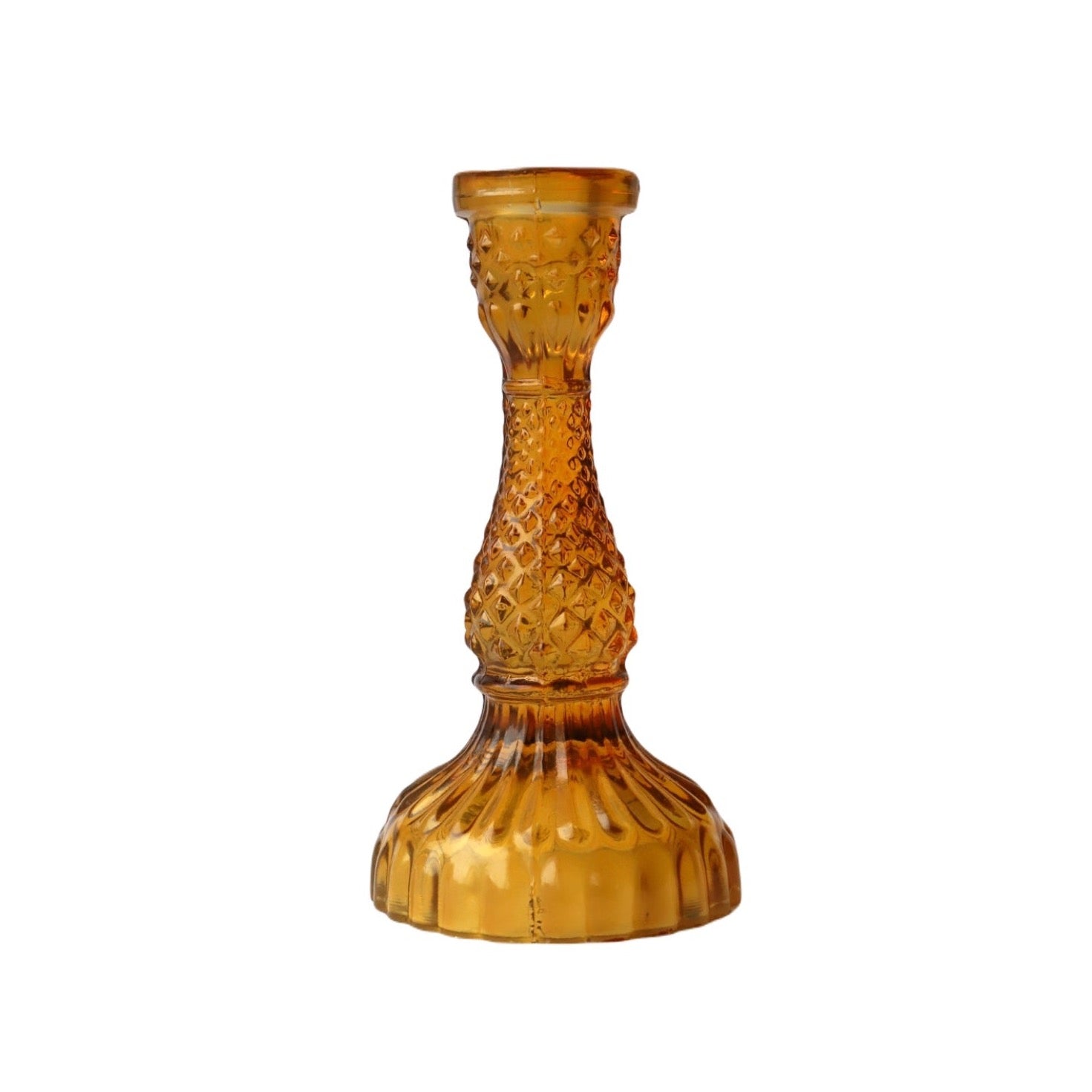 Casa Verde Tilda Glass Candlestick Amber