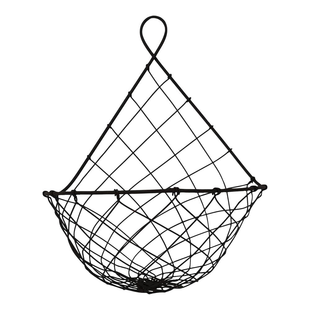 Casa Verde Wire Demi-Lune Hanging Basket - Rust Finish 