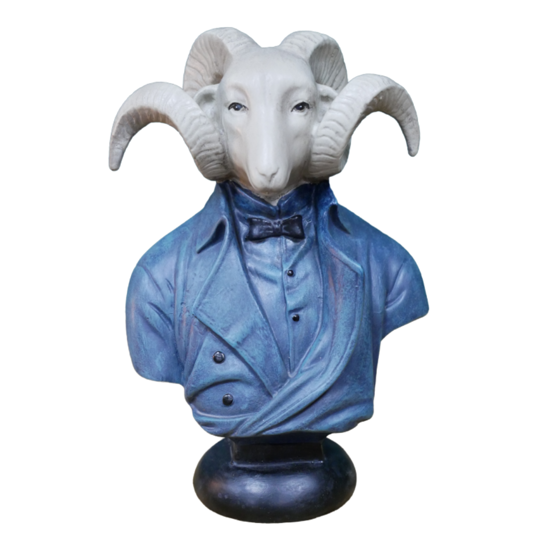 &Quirky Mystic Ram Figure Bust