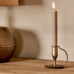 Nkuku Mbata Brass Candlestick Small – Cornucopia Worcester