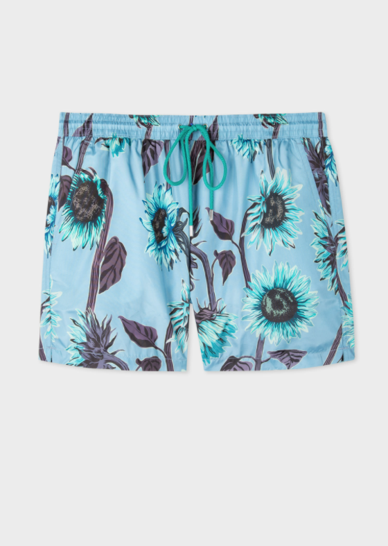 Paul Smith Blue 'Sunflower' Print Swim Shorts