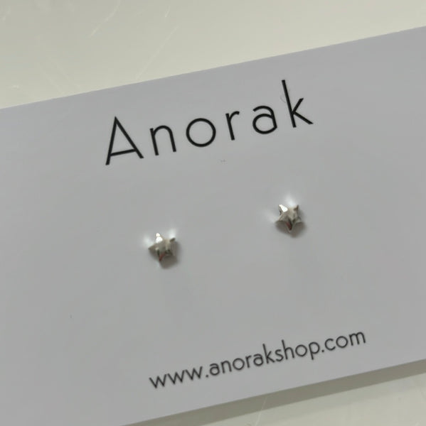 Anorak Tiny Star Studs Sterling Silver Earrings