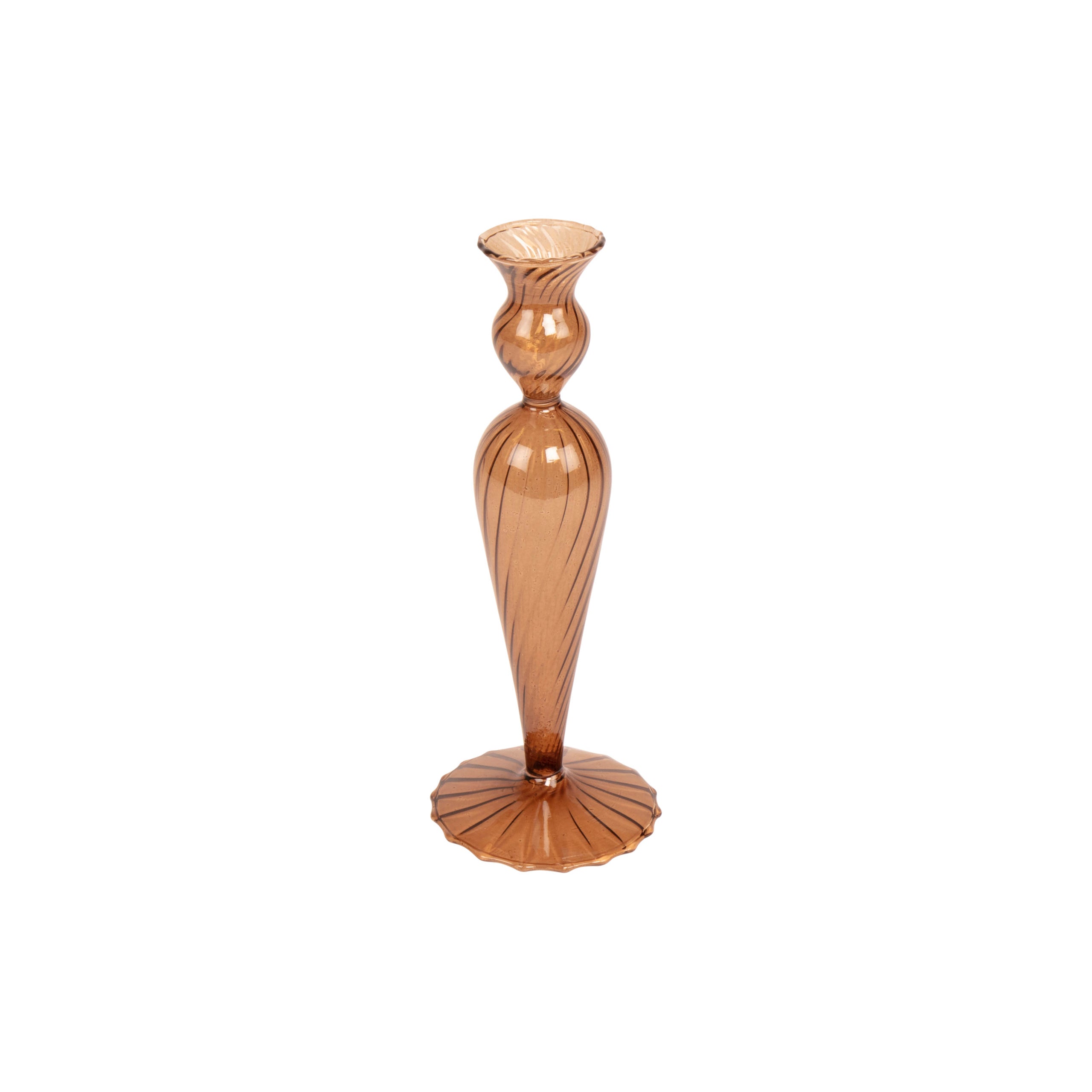 DAY HOME Venizian Amber Glass Candleholder in Style 2