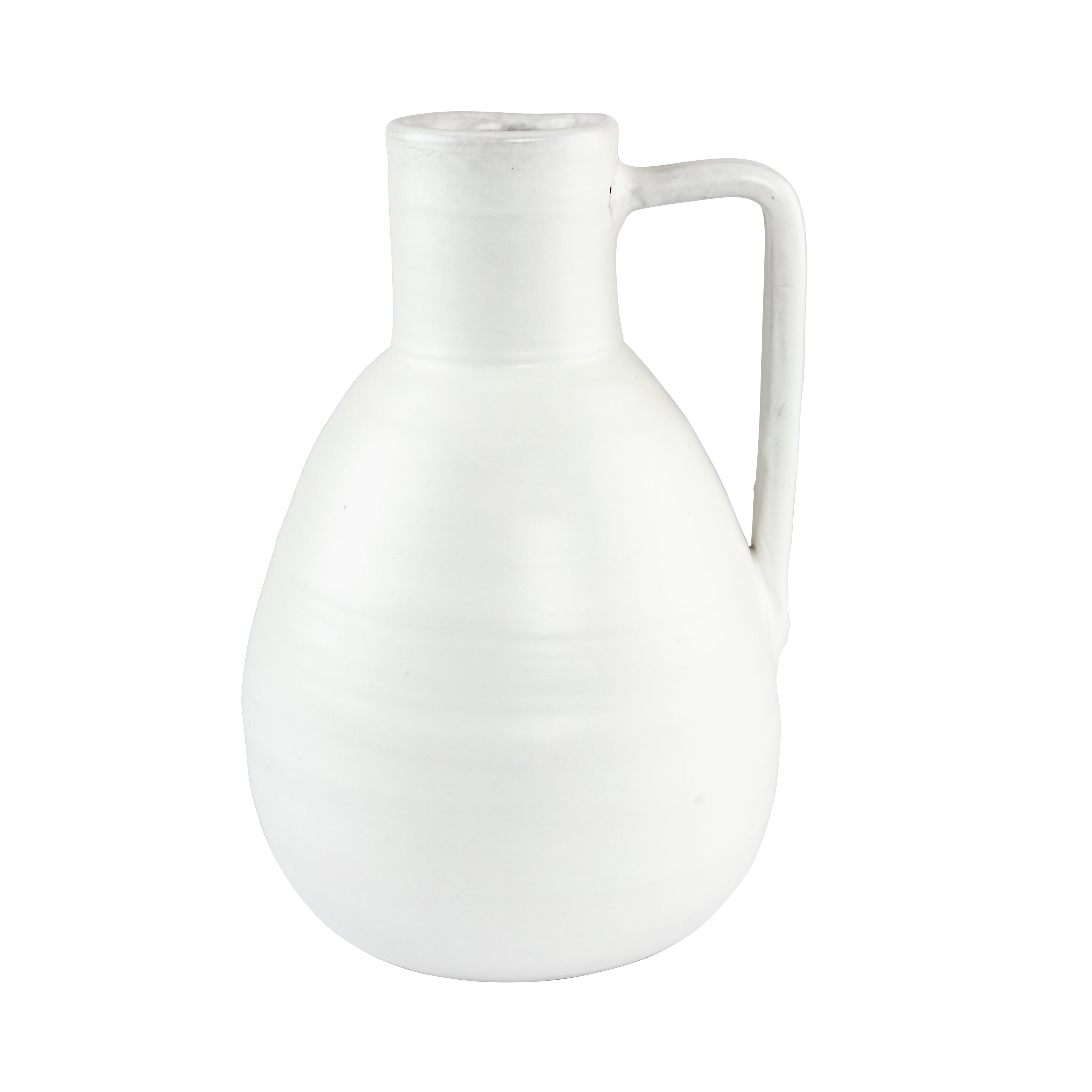 White Camomille Stoneware Vase in Large