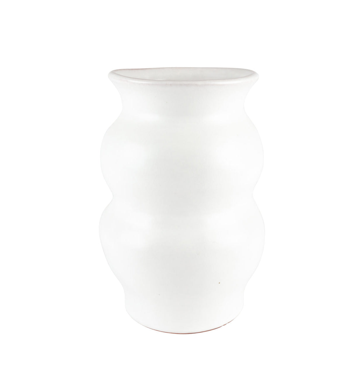 White Terracotta Grass Vase