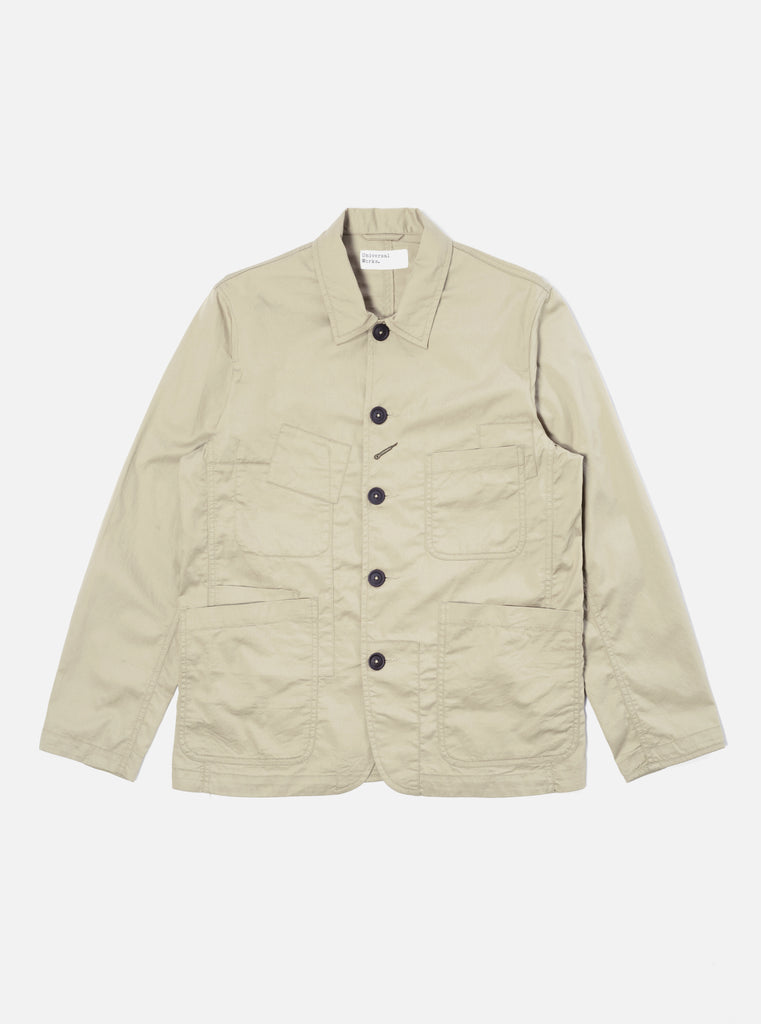 Patched Bakers Jacket - Stone Twill