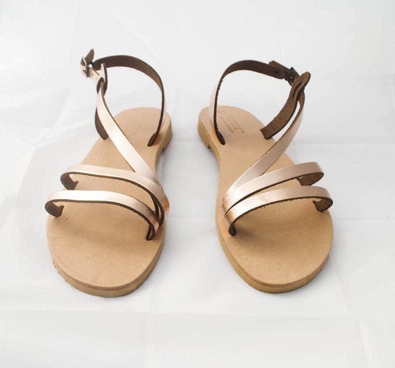 Bronze Greek Leather Sandals