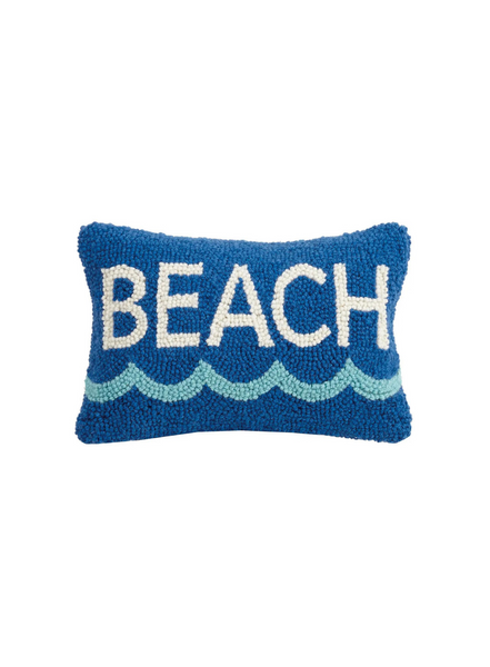 Blue Beach Hook Pillow