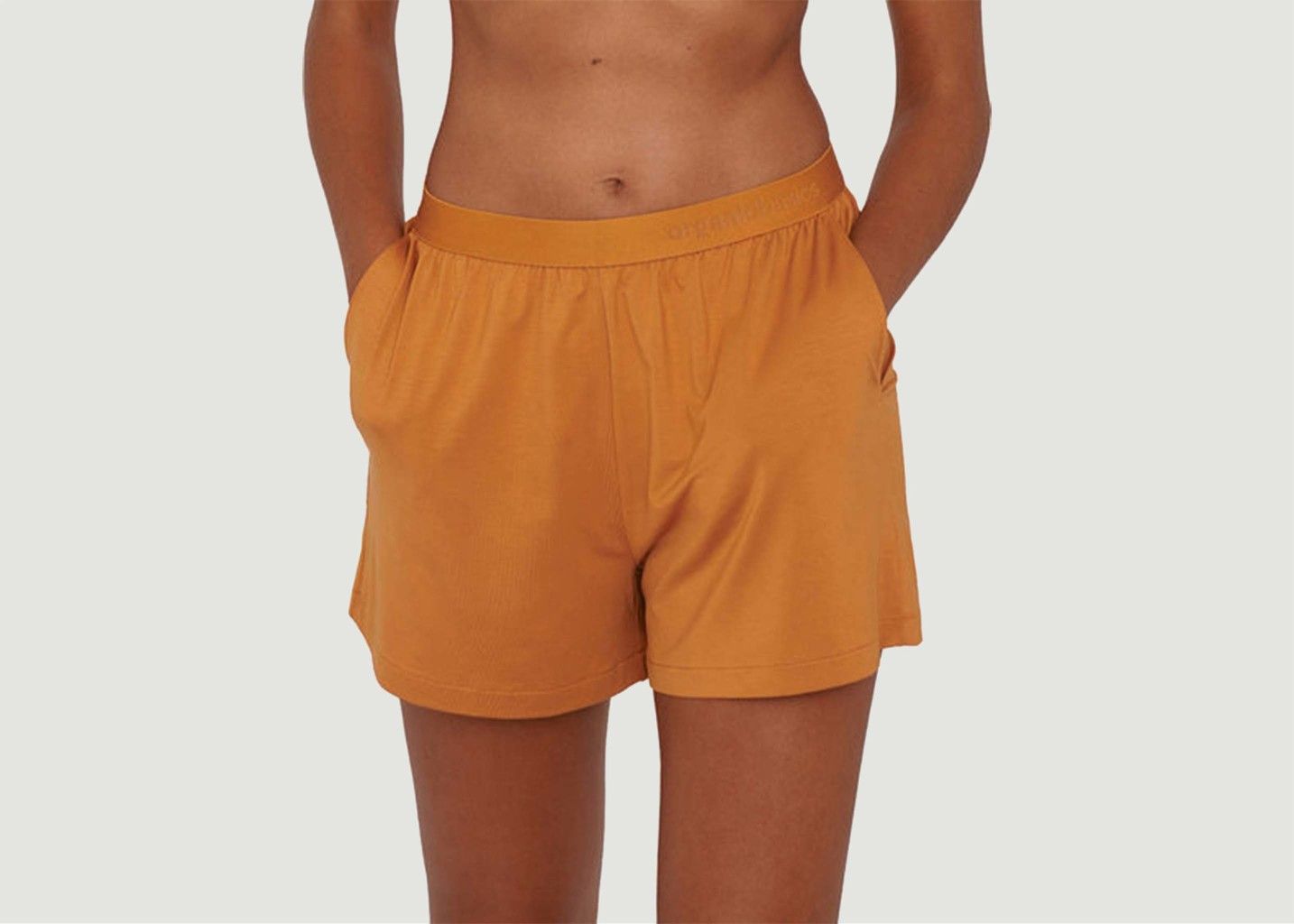 Honor-May Cotton Linen Short In Stone
