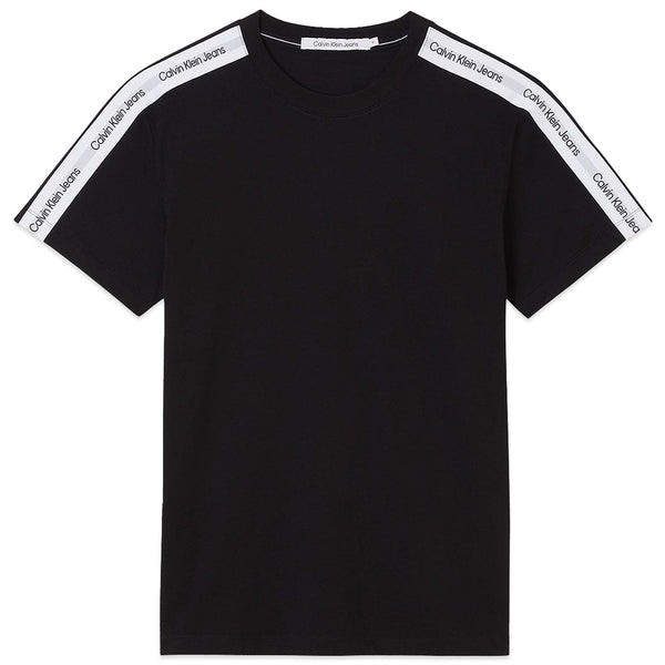 Calvin Klein Contrast Tape Shoulder T-Shirt - Black
