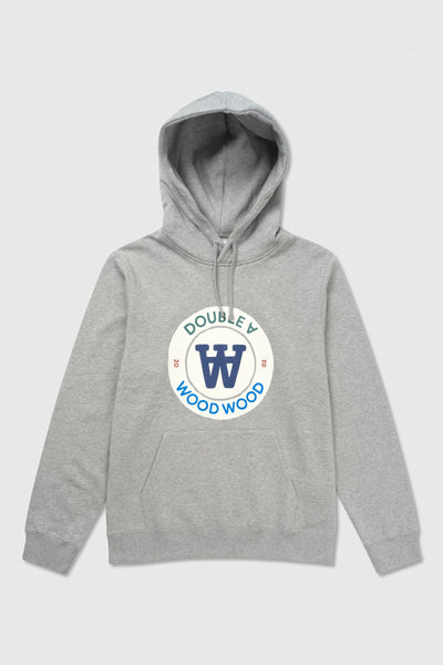 Ian Crest Hoodie - Grey Melange